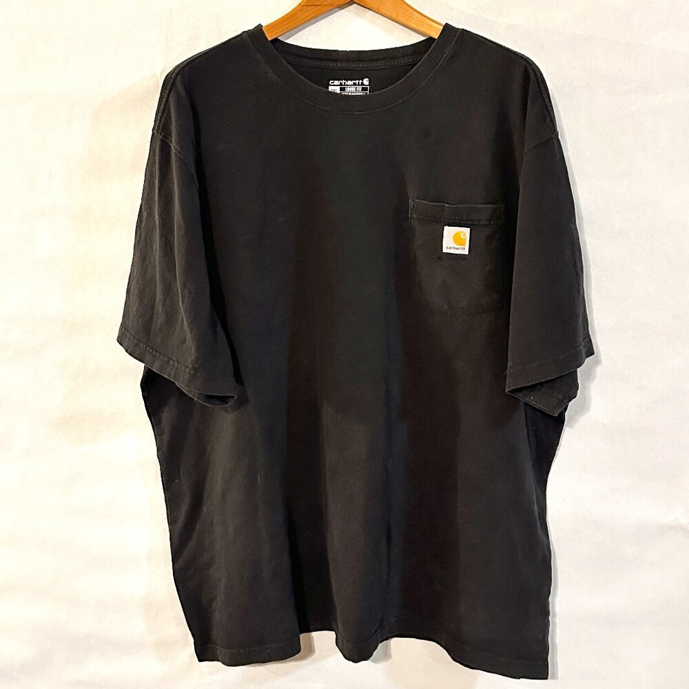 Carhartt Work Workers Black Short Sleeve T Shirt Tee 2XL